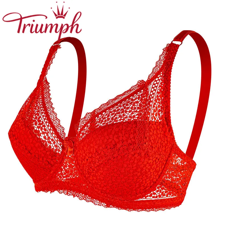 Triumph - Seksowny biustonosz push up wykonany z haftowanej koronki[M-6XL]