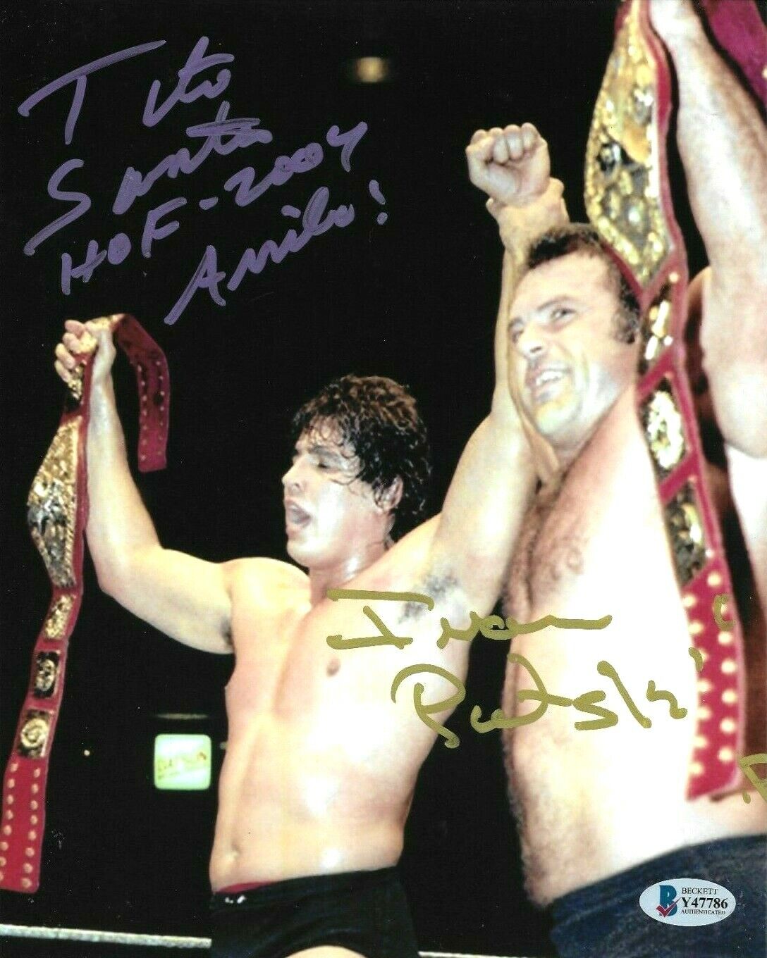 WWE TITO SANTANA & PUTSKI HAND SIGNED AUTOGRAPHED 8X10 Photo Poster painting WITH BECKETT COA 3