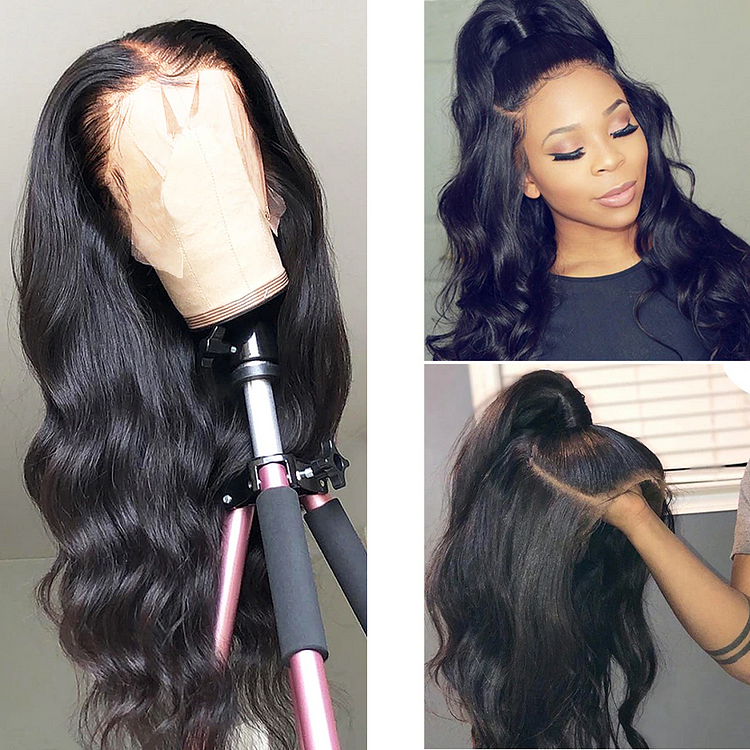 Body Wave Pre-Made Hairline 360 Lace Frontal Ponytail Wig