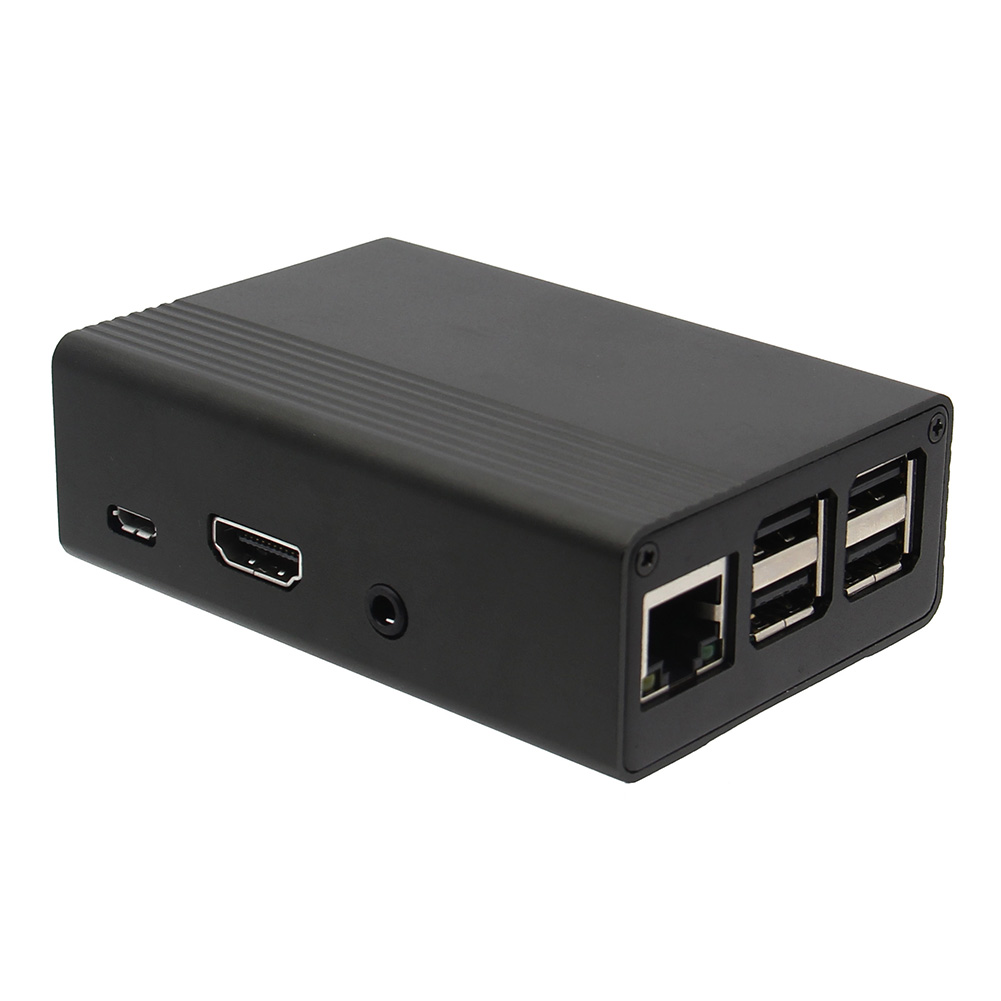 

Aluminum Alloy Case Shell Housing w/Light Pipe for Raspberry Pi 3B+(Black)-208670.01, 501 Original