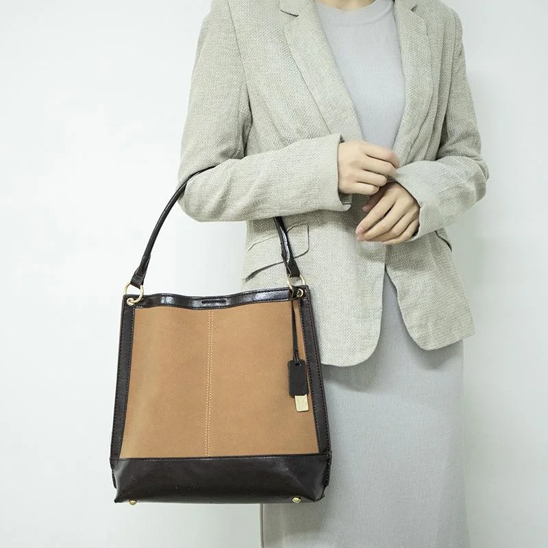 Women's Bag Joker Popular Retro Large Capacity Advanced Sense Single Shoulder Bucket Tote Bag