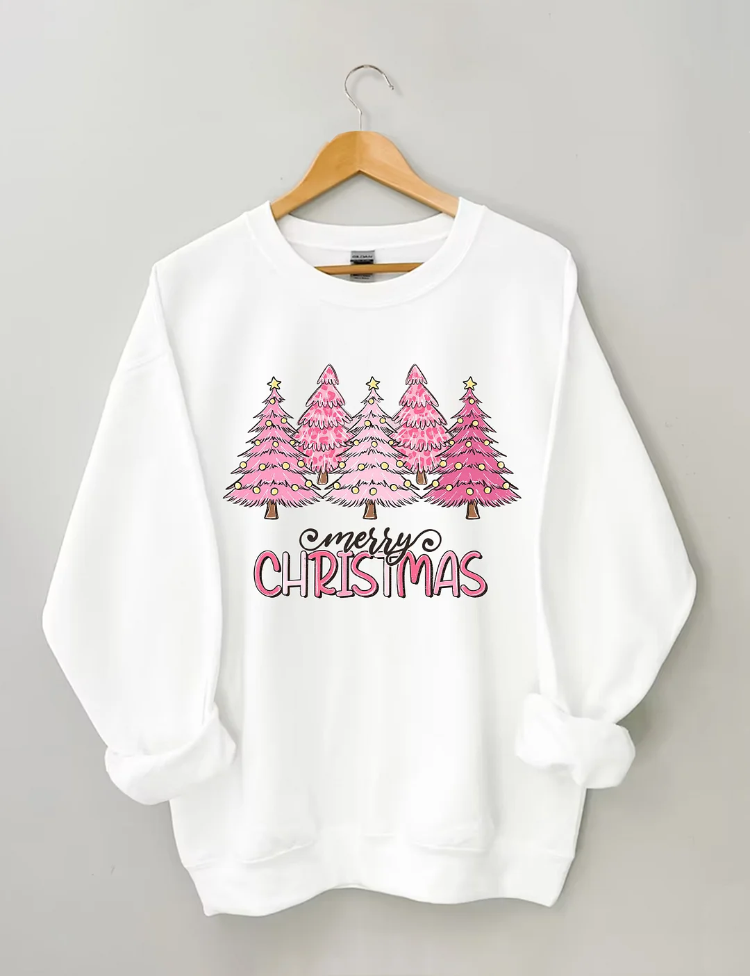 Pink Tree Christmas Sweatshirt