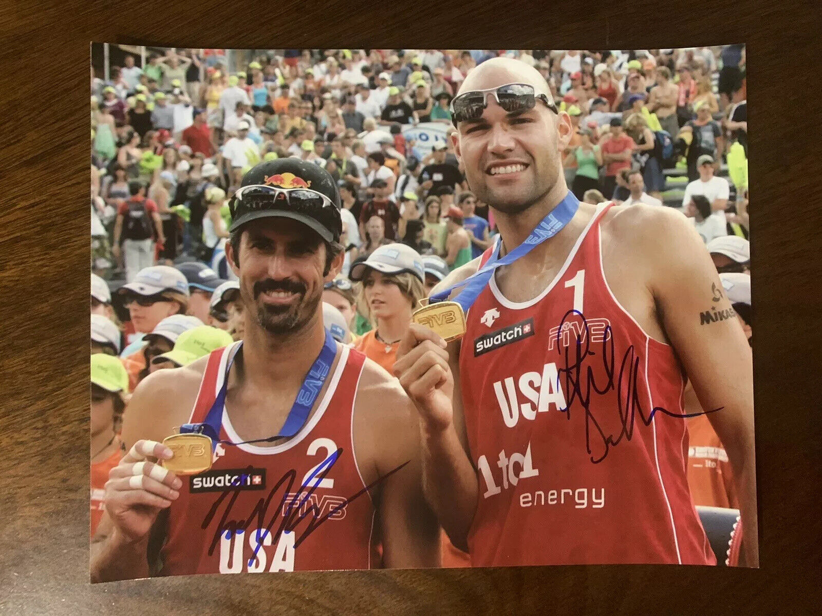 Phil Dalhausser Todd Rogers Dual Hand Signed 8X10 Photo Poster painting Olympic Gold Medalists