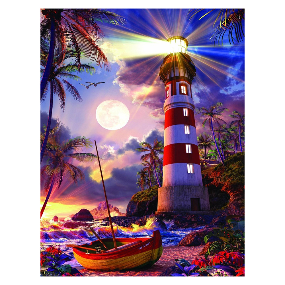 

Lighthouse - 11CT Stamped Cross Stitch - 36*46CM, 501 Original