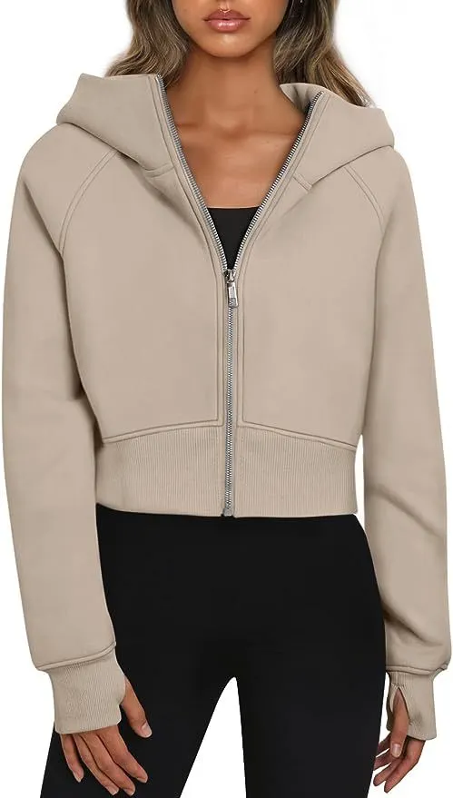 Nigikala Nigikala Korean Version Of The Autumn And Winter 2025 Version Of The Fashion Hooded Pocket Zipper Plus Velvet Jacket