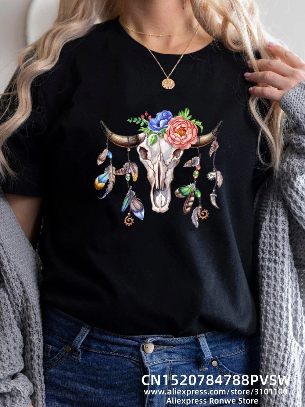 Flower Butterfly Women Print T-shirt Girl Y2K Short Sleeve Tees Tops Watercolor Feather 90S Sweetshirts Female Harajuku Clothing