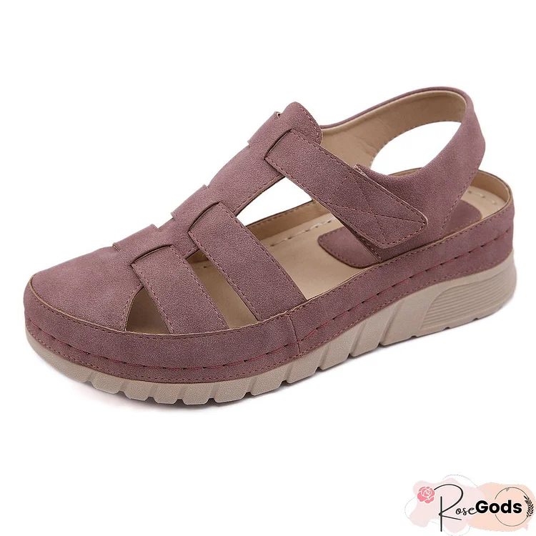 Flat Hollow Elastic Strap Shoes Soft Sole Lightweight Sandals