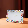  DIY Building Block Photo Frame Kit,Creative Handmade Assembled Photo Frame Handmade Craft Gift Home Tabletop Display Decor