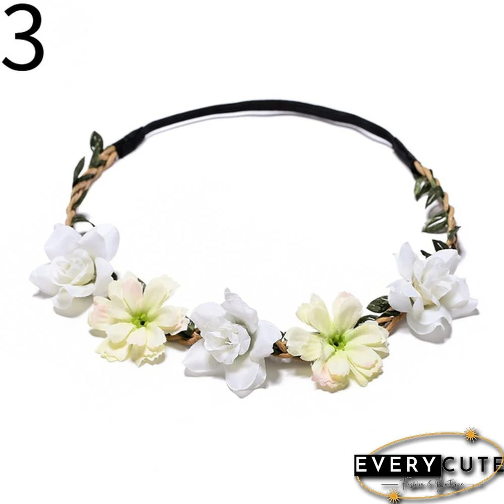 New Fashion 1pcs Women Charm Flower Tiara Wedding Floral Headband Hair Accessories Bridal Garland Princess Wreath Girls Crown Headdress Party