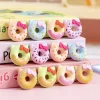 6 BOXES Cute Donut 6in1 Erasers Set for Kids Encouraging Reward Student Office Exam Stationery Gift