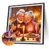 Diamond Painting-Round AB Drill Old People(45*45CM)