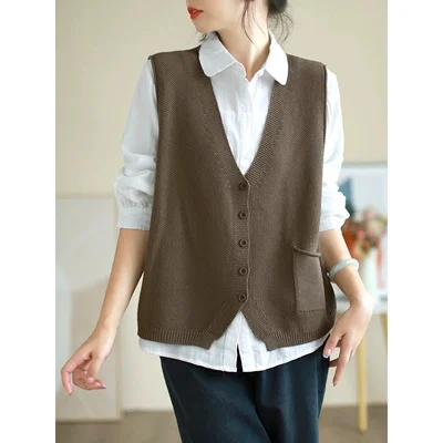 <SALE>Casual Solid Color Sleeveless Vest