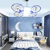 Screw in Ceiling Fan with Light with 3 Adjustable Color Modes Drone Inspired Led Ceiling Fan Light with Extension Rod & Remote Control for Bedroom Living Room Office