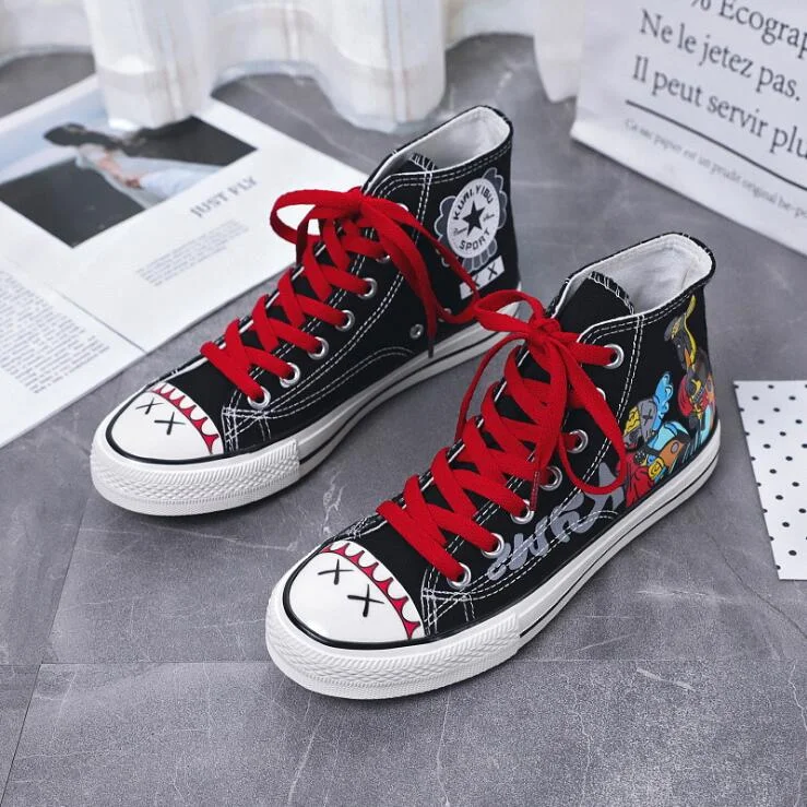 Promotion Spring Autumn New Women Canvas Shoes Leopard  Fashion Sneakers Low-cut Shoes Woman High Quality Classic Skateboarding