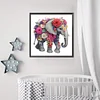 Diamond Painting-DIY Crystal Rhinestone Flower Elephant