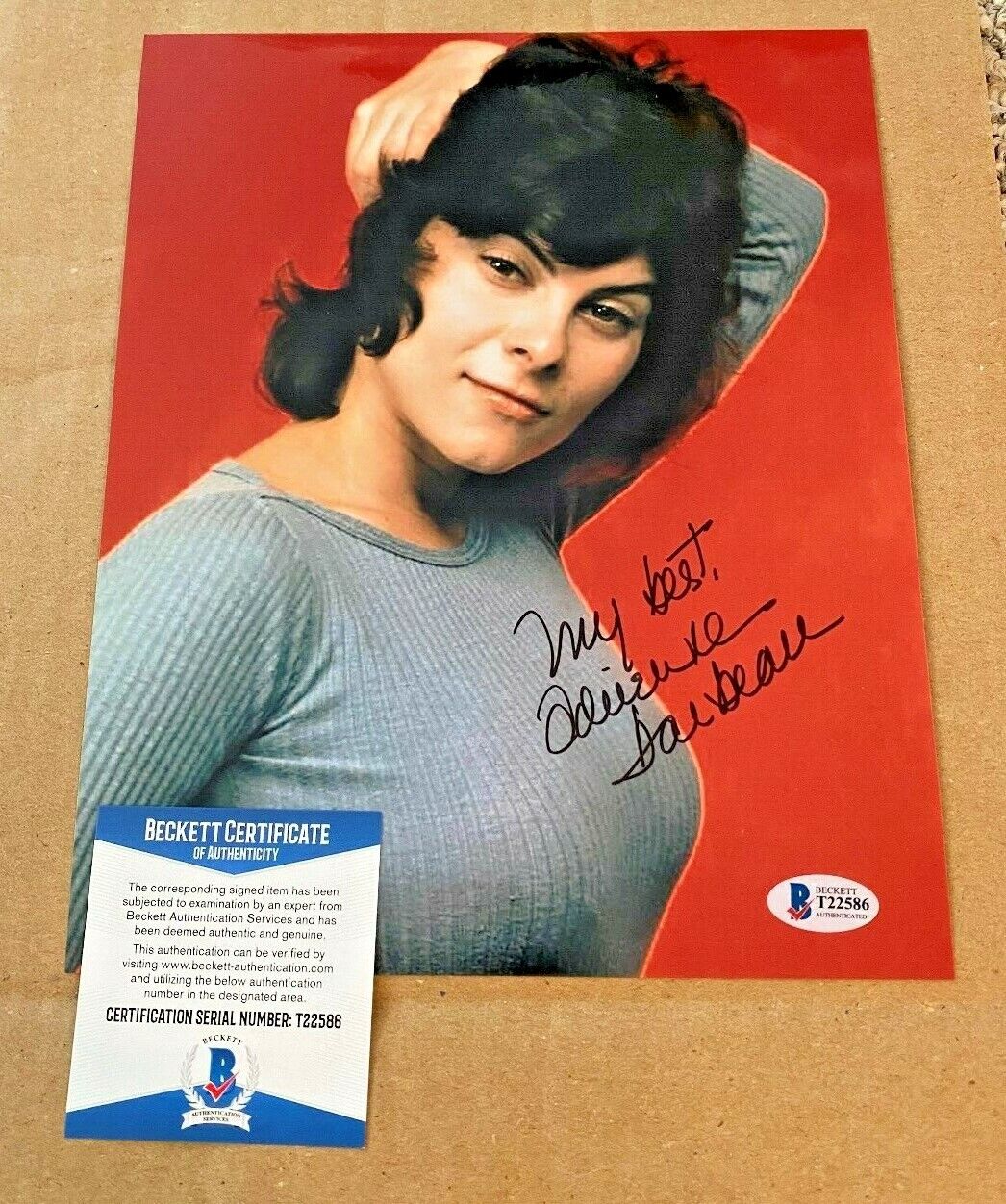 ADRIENNE BARBEAU SIGNED 8X10 Photo Poster painting BECKETT CERTIFIED #3