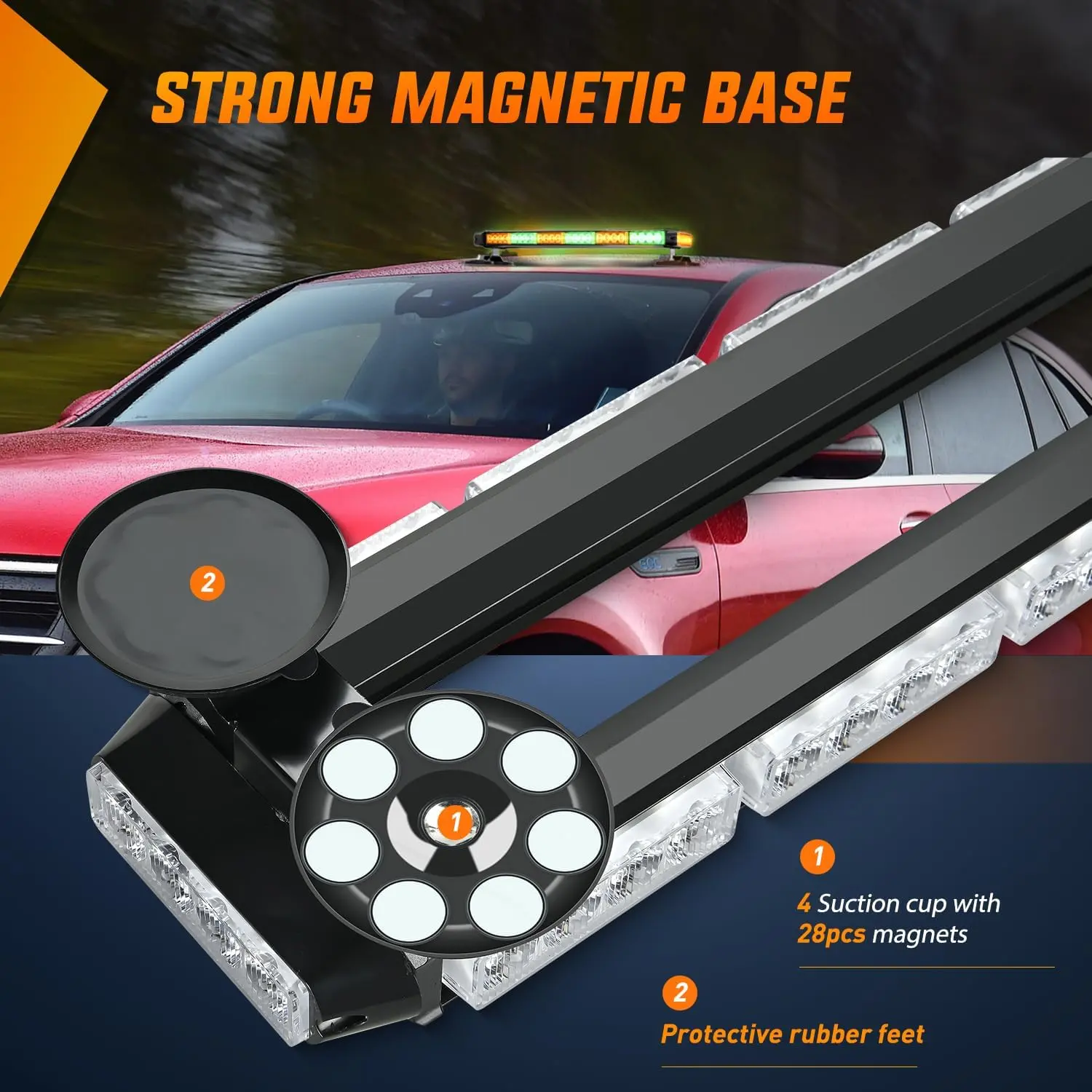 vehicle roof top strobe light size and installation