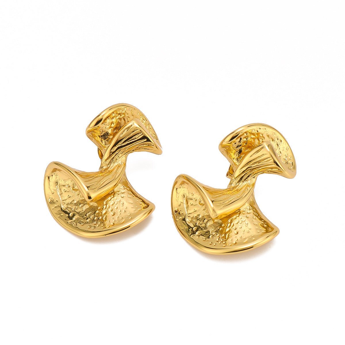 IG Style Stripe Geometric Stainless Steel Electroplating Earrings