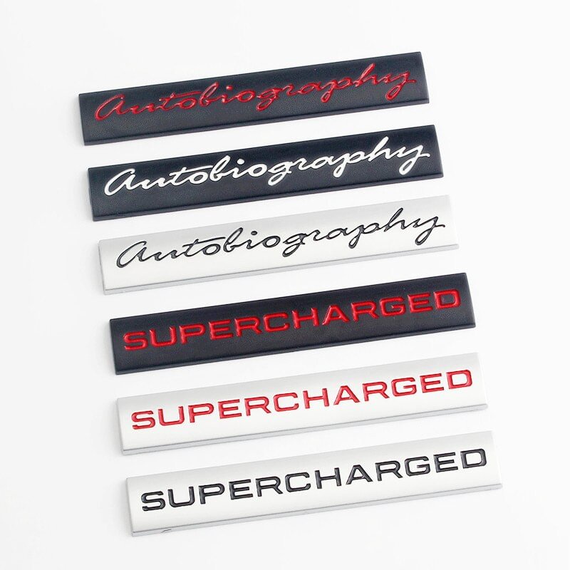 For Land Rover Metal Autoliography Supercharged Badge Rear Trunk Emblem Decals Sticker  dxncar
