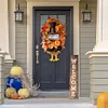 Thanksgiving Turkey door wreath Fall swag Thanksgiving Mr.Turkey decor with Thankful tin sign-mysite-Adracos
