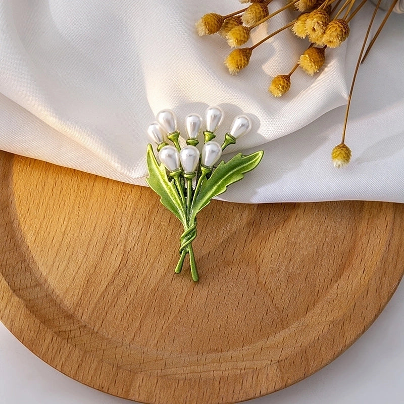 Vintage Style Pastoral Pin Leaf Alloy Plating Women’s Brooches