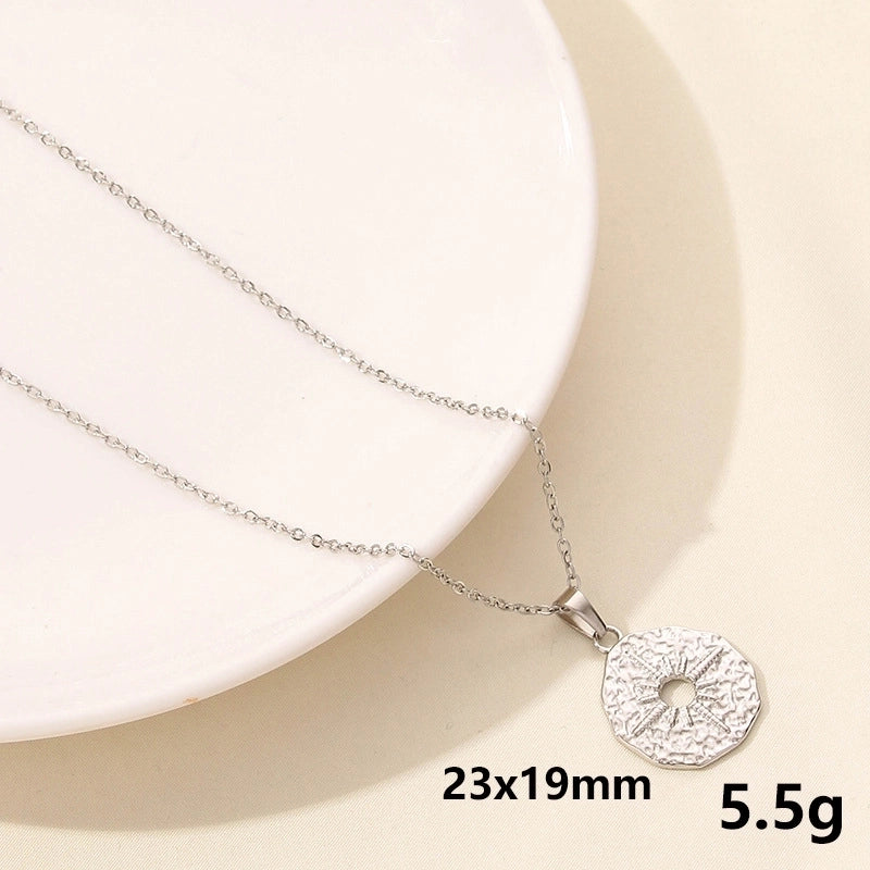 304 Stainless Steel Casual Minimalist Plating Sun Star Moon Pendant Necklace