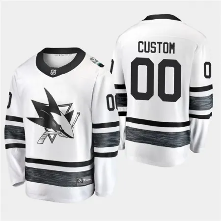Men's  San Jos sharks Custom 2019 NHL All Star White Stitched Jersey