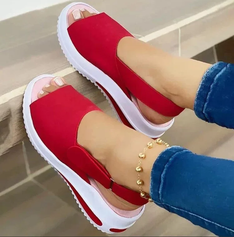 Slippers Women Shoes Solid Color Casual Shoes Summer Wedges Open Toe Beach Mesh Sandals Female Slides for Women Flip Flops