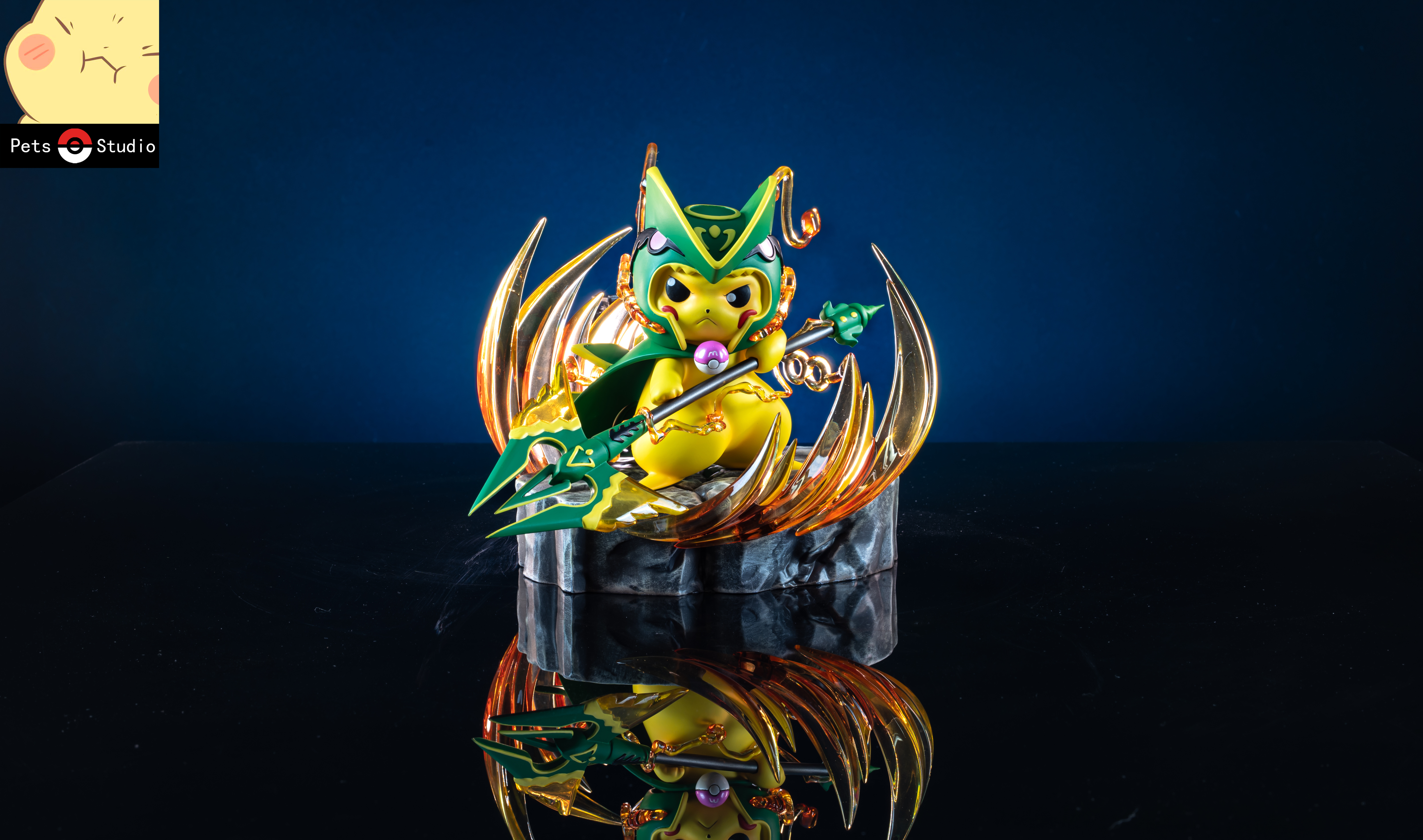 PRE-ORDER Pets Studio Pokemon  Pikachu Cos Rayquaza Statue(GK)