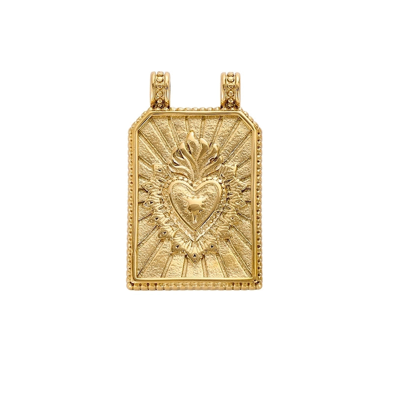 1 Piece 20*32mm Titanium Steel Zircon Starfish Ocean Shell Pendant Jewelry Accessories