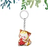 Bead Embroidery - Cat Beaded Counted Cross Stitch Keyring