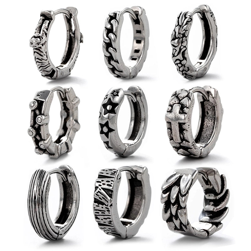 1 Piece Vintage Style Solid Color 316 Stainless Steel Ear Studs