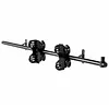 [US Local Warehouse] 20FT Sliding Library Ladder Hardware Kit Floor Roller with Brake Telescopic Top Hook Sliding Track Kit with Complete Hardware Set (No Ladder) Indoor Moving Track for Home Office Loft (Adjustable)