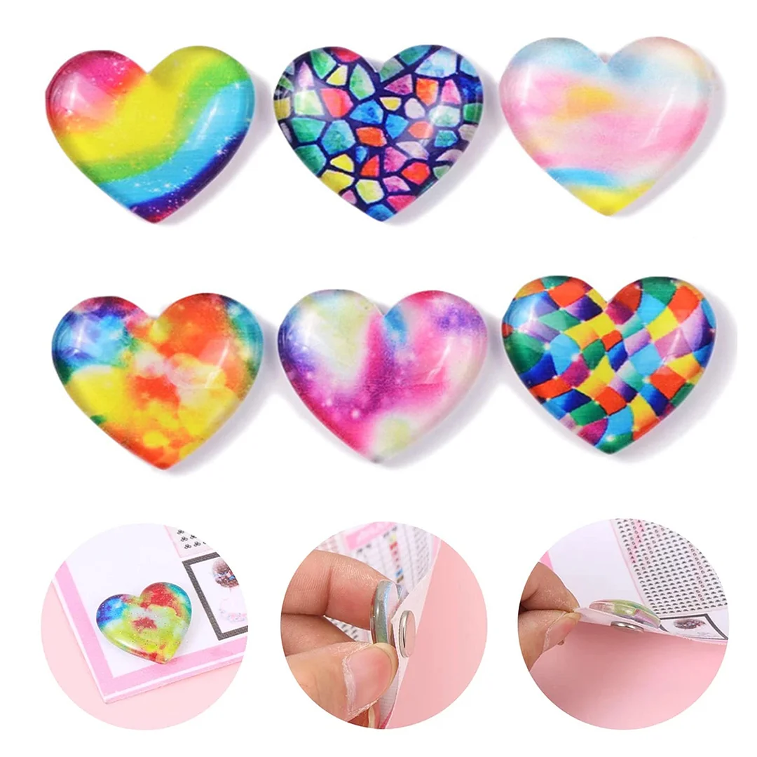 Magnetic Heart Shape Plastic Painting Locator Diamond Painting Accessories