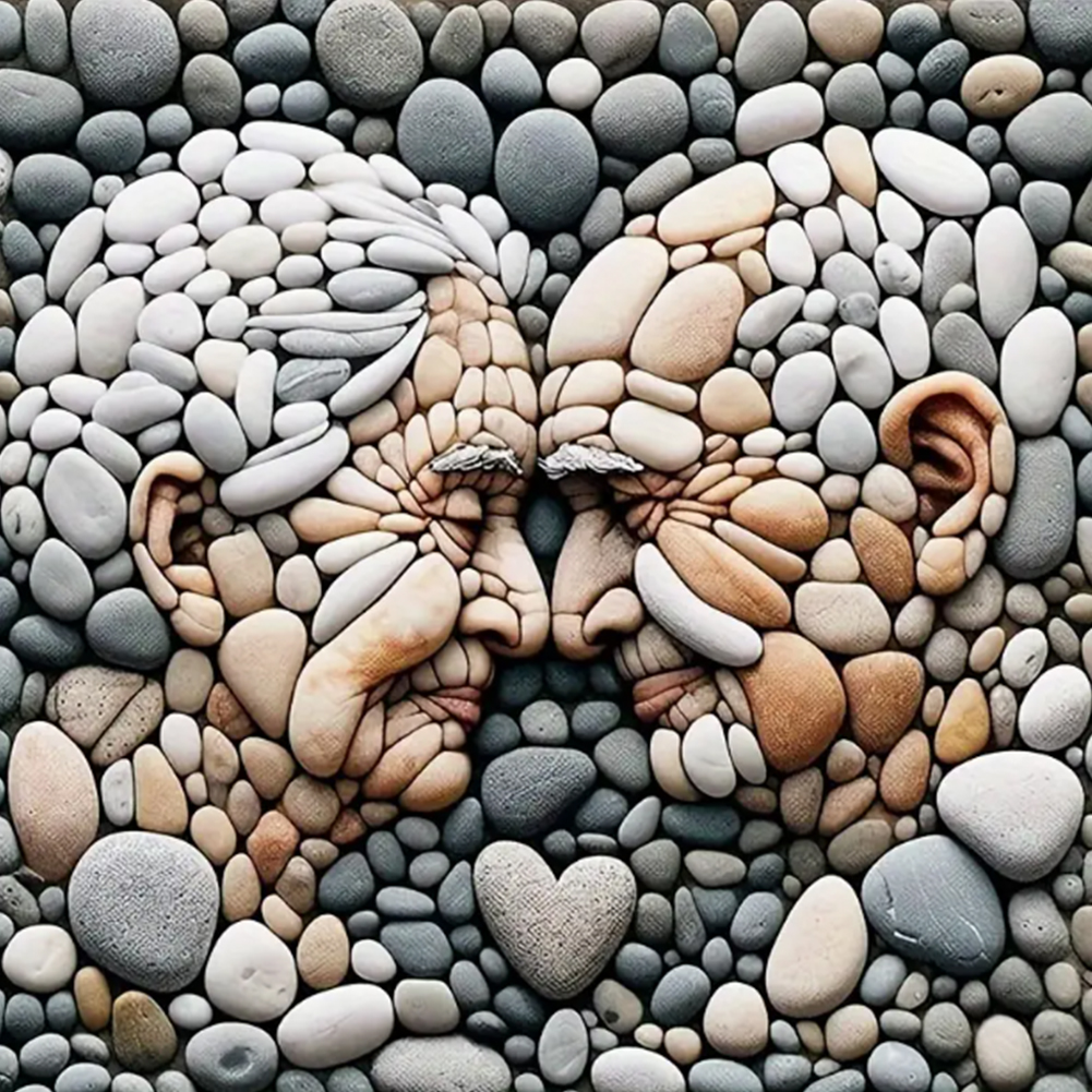 Stone Art Old Man 30*30cm(canvas) full round drill diamond painting