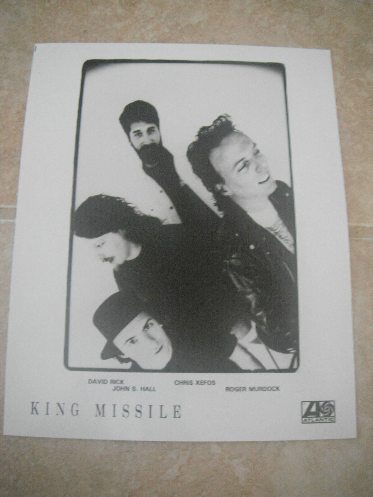 King Missile B&W 8x10 Promo Photo Poster painting Picture Original