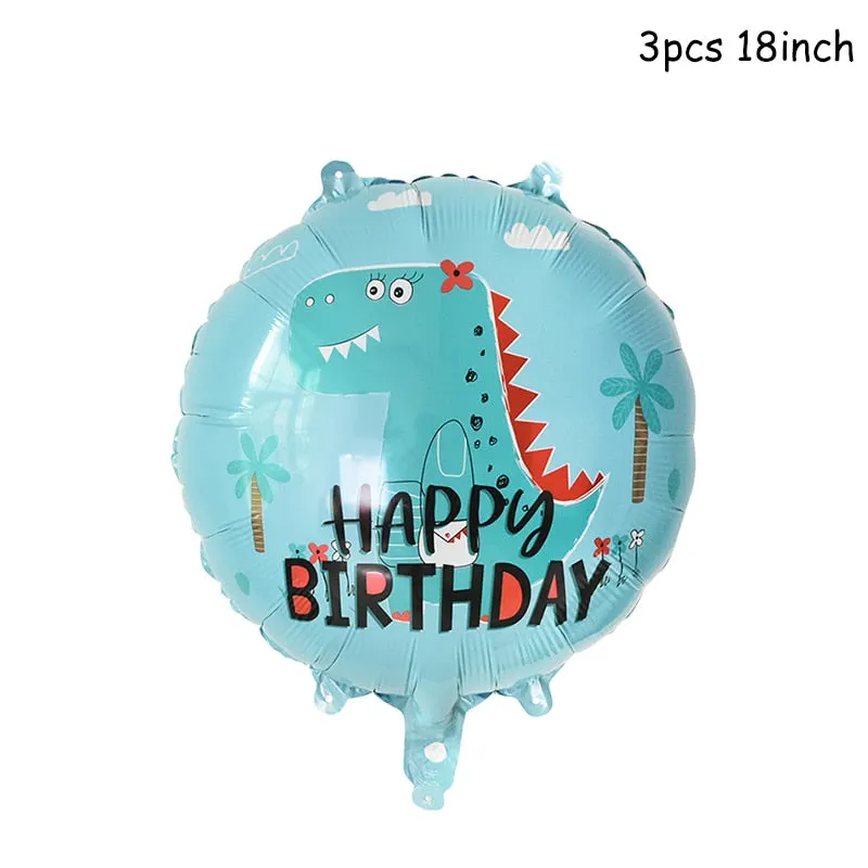 Dinosaur Party Balloon Dinosaur Birthday Party Foil Number Balloons Kids Wild Animal Jungle Birthday Party Decorations Globos