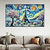 Tour Eiffel en perceuse ronde &agrave; ressort peinture diamant-70*40cm (grande taille)