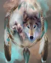 Wolf  DreamCatcher  | Full Round Diamond Painting Kits