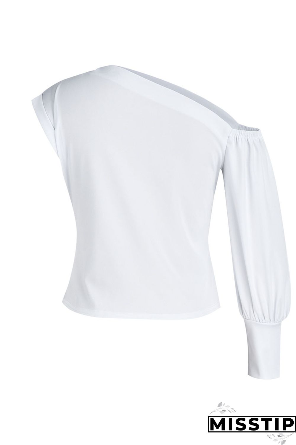 Red Fashion Casual Solid Patchwork Asymmetrical Oblique Collar Tops