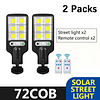 Solar Powered LED Street Lights with 120 LEDs Each Smart Remote