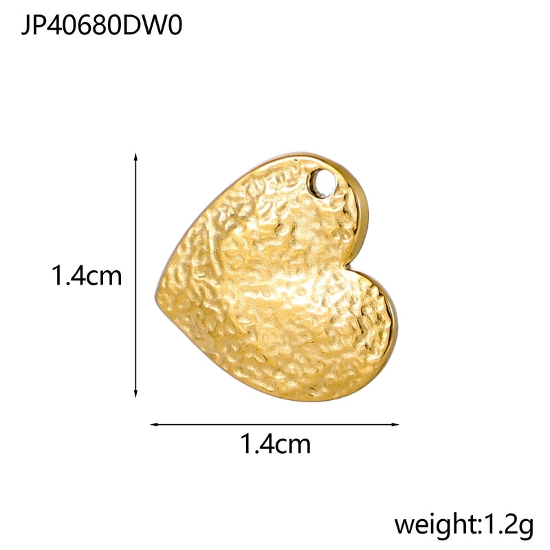 1 Piece 8 * 15mm 304 Stainless Steel Heart Shape Polished Pendant Chain Jewelry Accessories