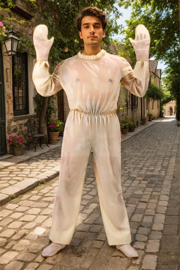 Men Latex Catsuits  Transparent Sweat Suit
