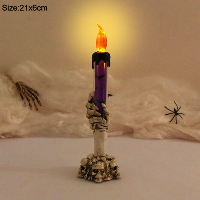 Halloween Led Candle Light Skeleton Ghost Hand Smoke-free Light Horror Props Halloween Party Decoration Supplies Kids Toy Gift