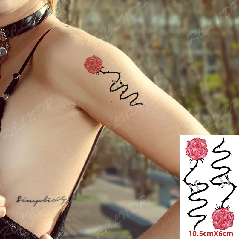 Waterproof Temporary Tattoo Sticker Shark Big Fish Anchor Sea Animal Body Art Flash Tatto Fake Tatoo for Women Men