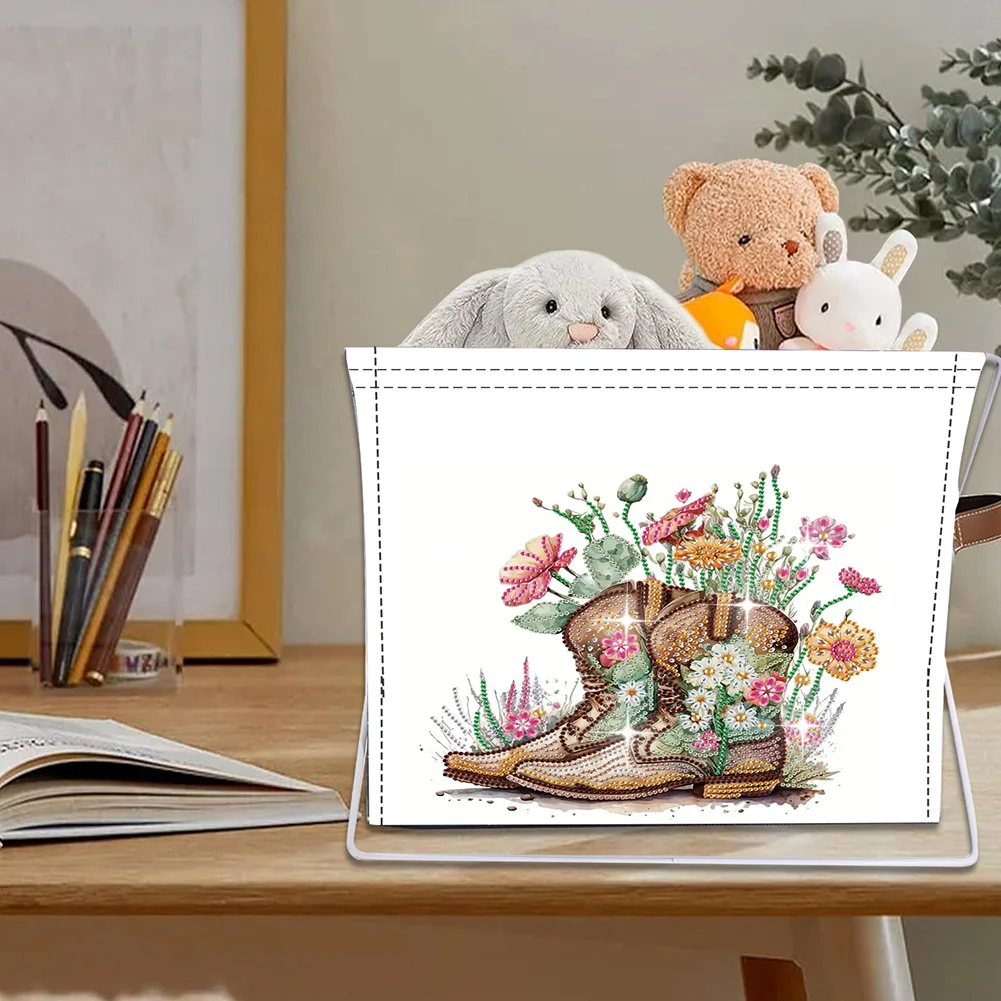 DIY Flower Boots Special Shape Diamond Painting Storage Rack for Adults Kids