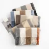 Classic Plaid Autumn Winter Tassel Shawl Scarf