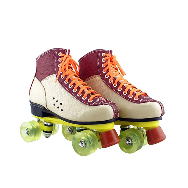 Leather Pu Double-Row Transparent Roller Skates