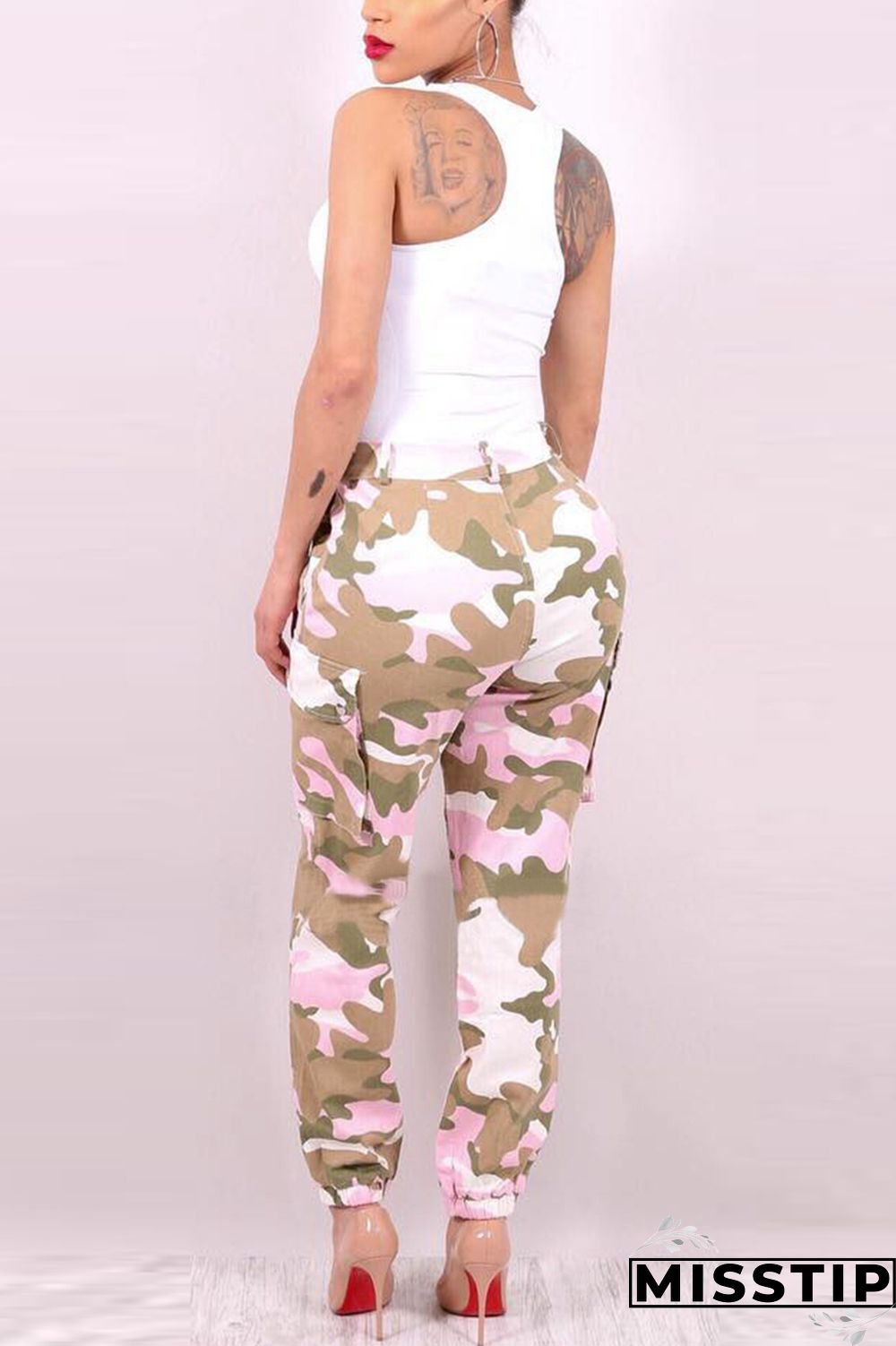 Yellow Zipper Fly Button Fly Mid Metal Zippered pencil Pants Pants