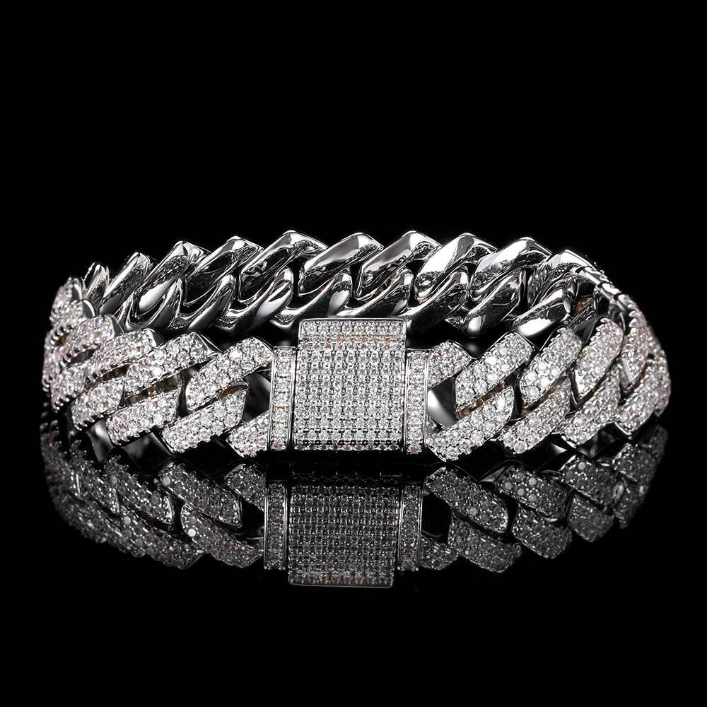   Trendy Cuban Diamond Bracelet